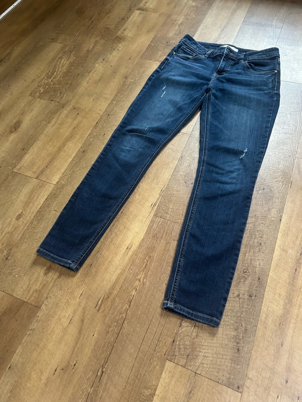 Eunina “Jude” Ankle Skinny Jeans Size 5 Mid Rise Dark Wash Stretch Denim - Picture 10 of 14